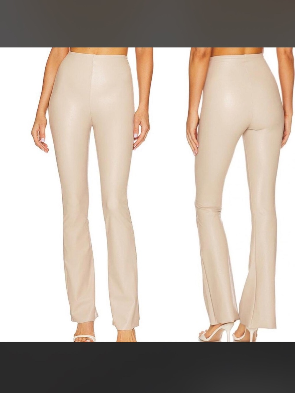 Commando Beige Straight Leg Faux Leather Pants